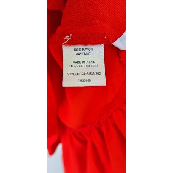 Anthropology Cloth & Stone Oversized Blouse Top Open Back Tie Raffle Size M - Picture 7 of 9